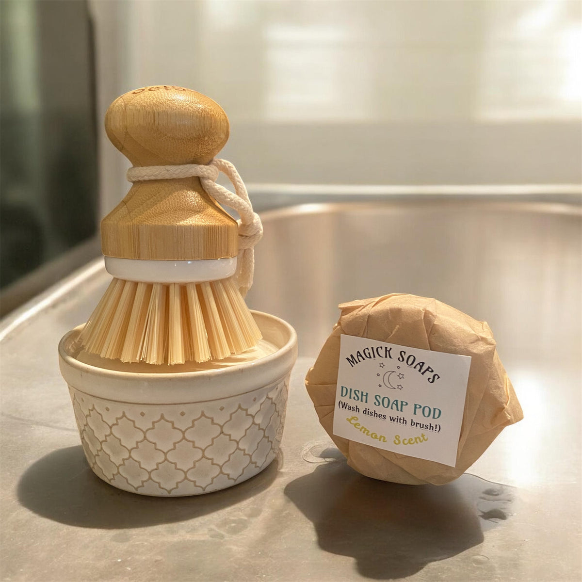 Dish Soap Scrubber Set